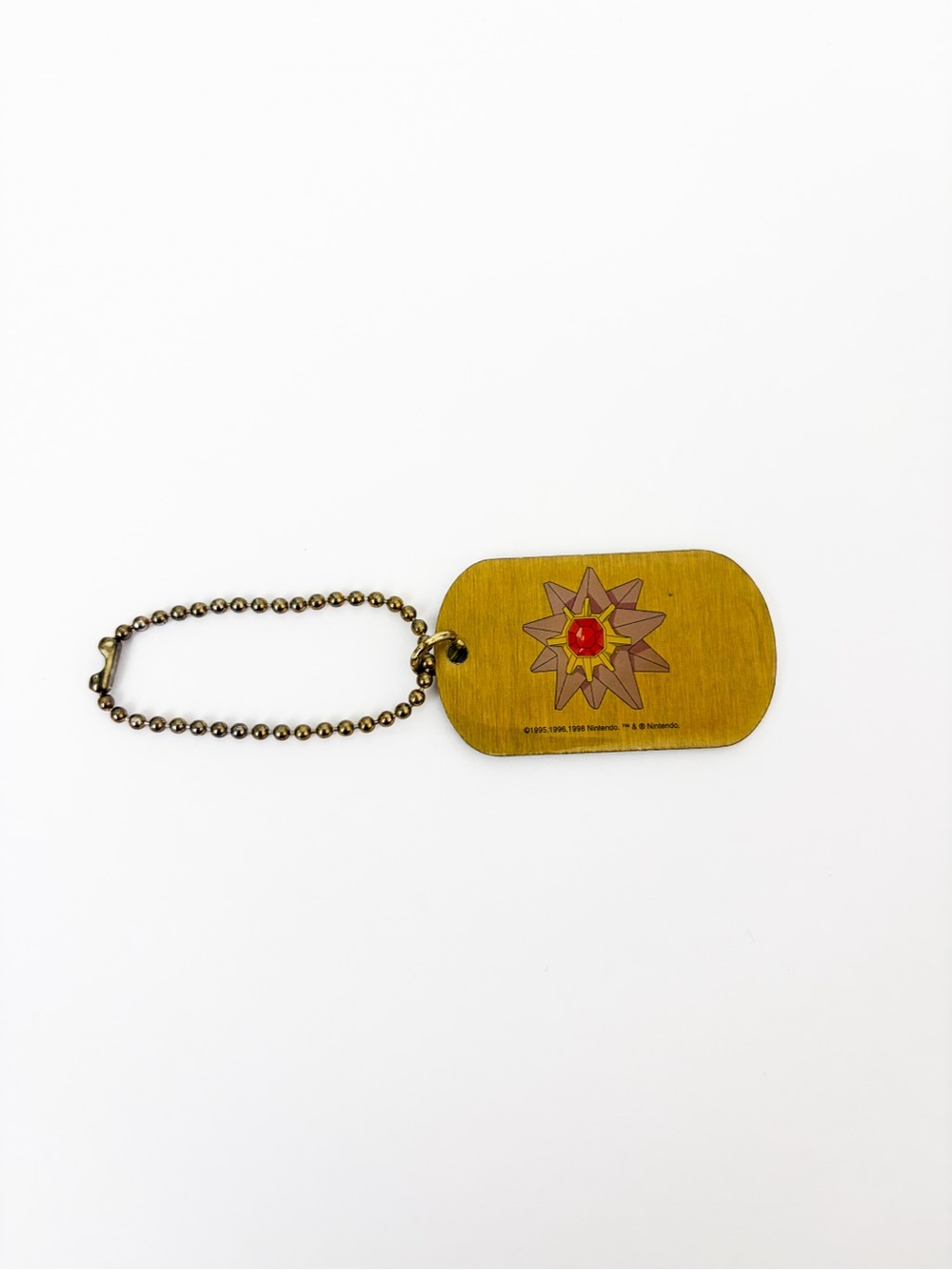 Pokemon Gold and Red Starmie Dog Tag Keychain